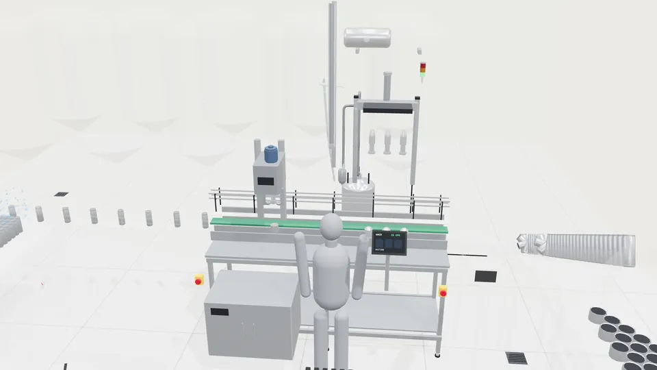 The Cask mACS canner taken apart into its assemblies, with a figure for scale.